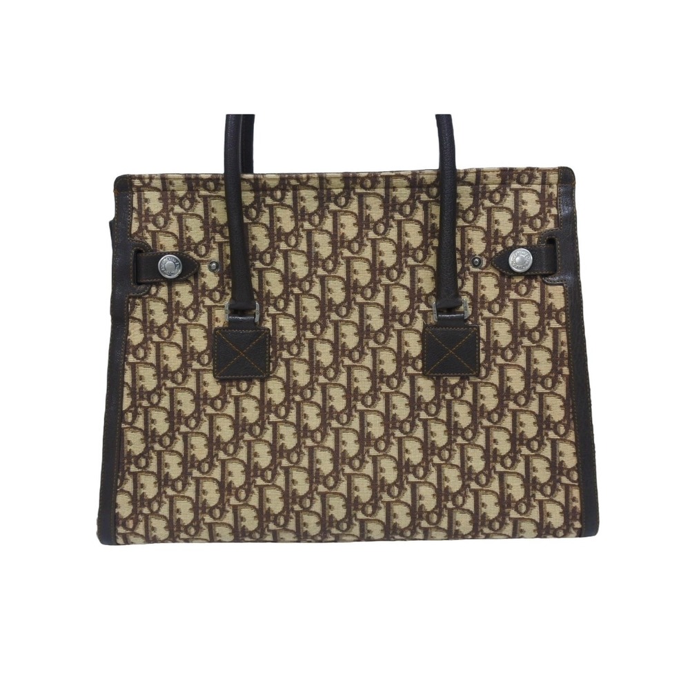 Dior Christian Trotter brown handbag leather canvas - Picture 3 of 10